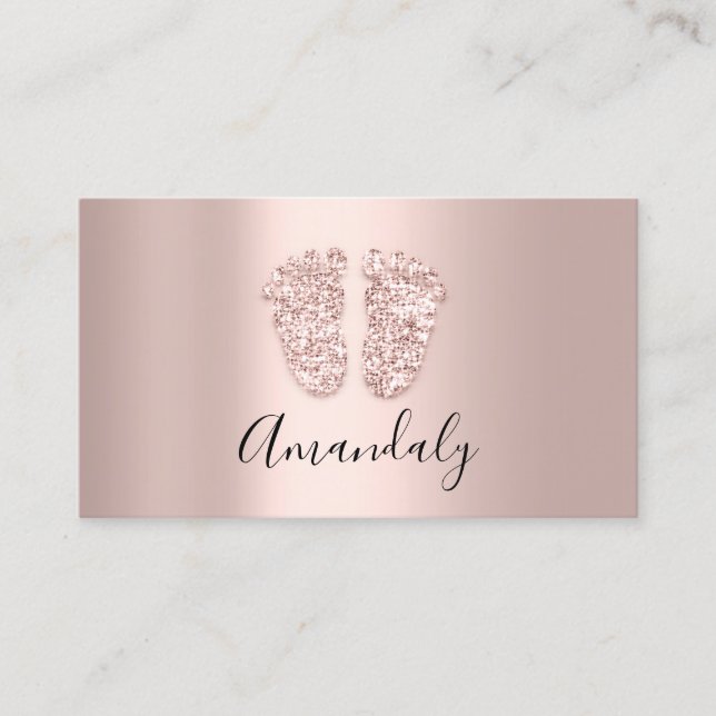 Babysitter Nanny Professional Child Daycare Feet Business Card (Front)