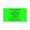 Babysitter Neon Green and Hot Pink Business Card