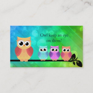 Babysitter Owl Business Cards