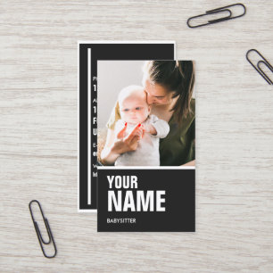 Babysitter (Personalise Photo & Text) Business Card
