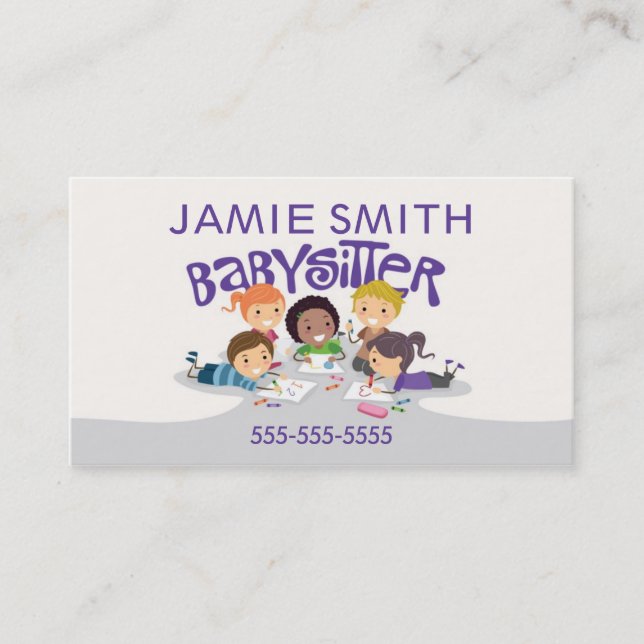 Babysitter Professional Business Card (Front)