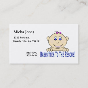 Babysitter To The Rescue Business Card