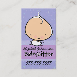 Babysitting.Babysitter.Infant care.Promotional Business Card