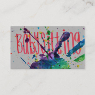 Babysitting Business Card