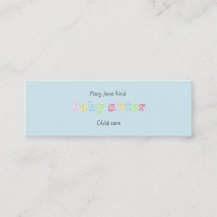 Babysitting & Child Care - Customisable Mini Business Card
