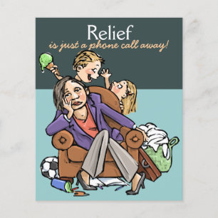 Babysitting Child care Mother's helper promo card