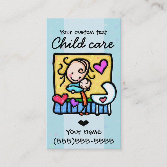 Babysitting Child Care Nanny Daycare 2 Business Card (Front)