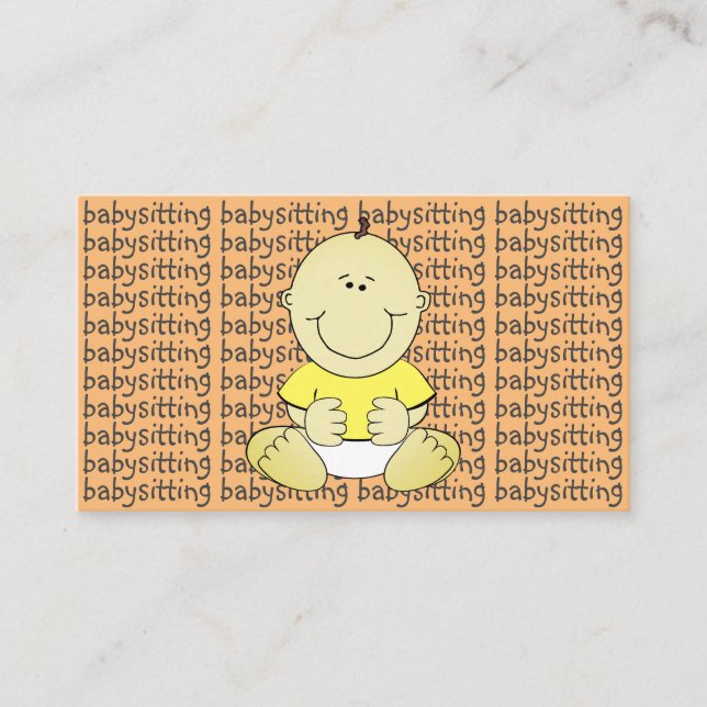 Babysitting Child Care Provider Caregiver Children Business Card (Front)