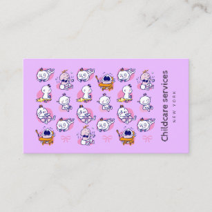 babysitting childcare services business card