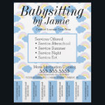 Babysitting Day Care Business Tear Off Strips Flyer<br><div class="desc">Modern Flyers for Day Care Baby Sitting Business</div>