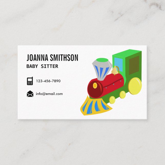 Babysitting Day Care Kindergarten Babysitter Business Card (Front)