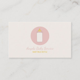 Babysitting Milk Bottle Business Card