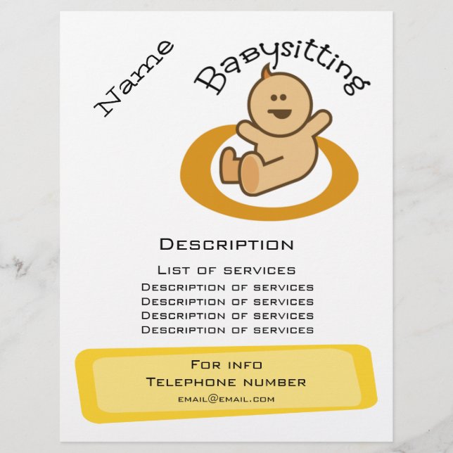 Babysitting Promotion Flyer (Front)