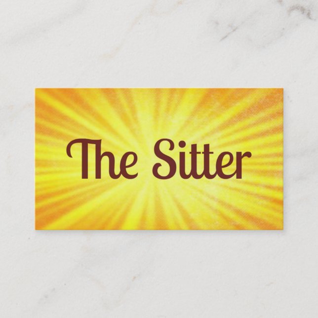 Babysitting Sunshine Business Card (Front)