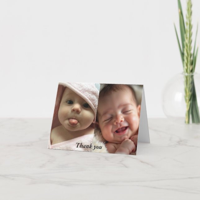 #BabyThankYou #GratefulMoments #ThankYouCards #Tha Thank You Card (Front)