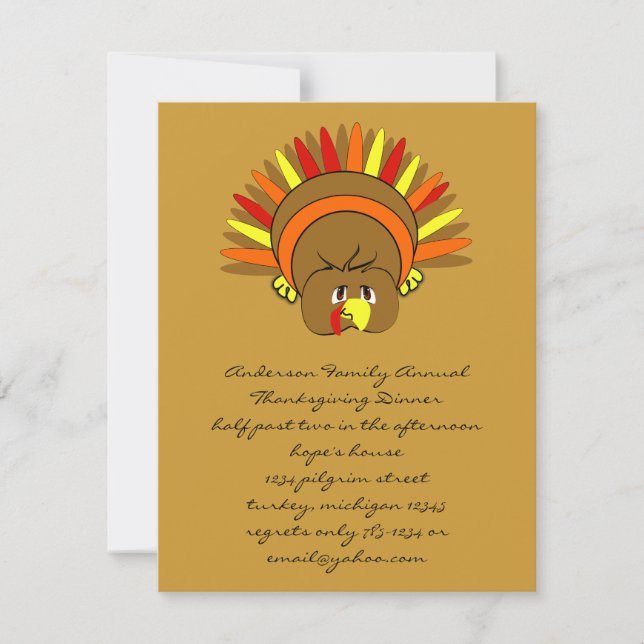 babyturkeycolorsdamaskcircles invitation (Front)