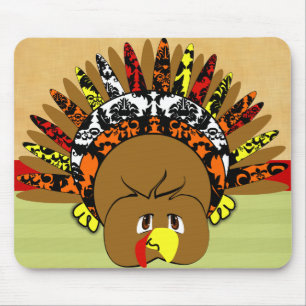babyturkeycolorsdamaskcircles mouse mat