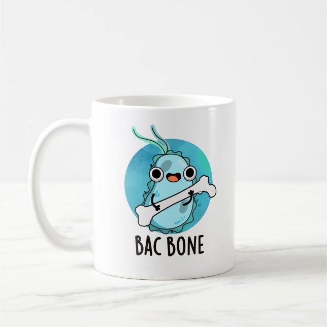 Bac Bone Funny Bacteria Pun  Coffee Mug (Left)