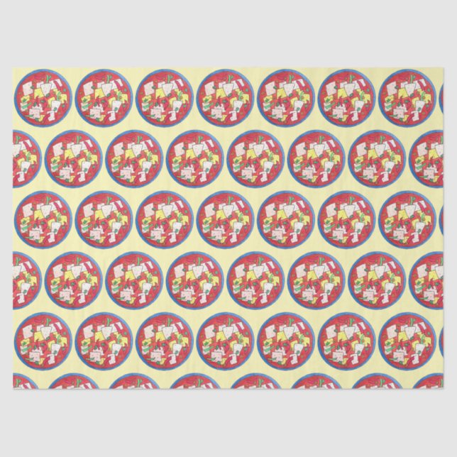 Bacalao Puerto Rican Cuisine Salted Cod Fish Stew Tissue Paper (Front)