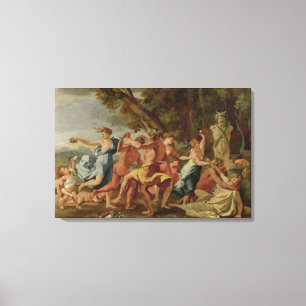 Bacchanal before a Herm, c.1634 Canvas Print