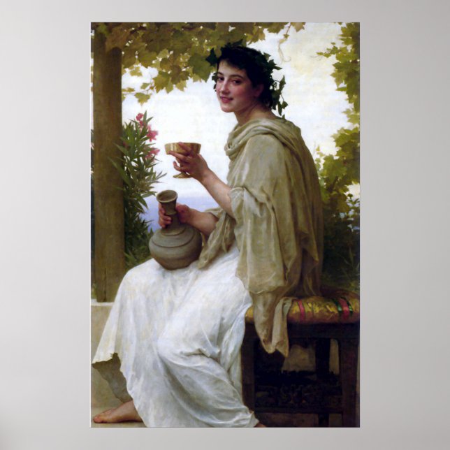 Bacchante by William-Adolphe Bouguereau Poster (Front)