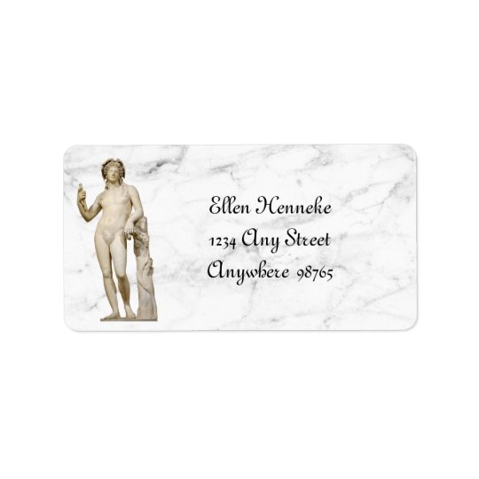 Bacchus and Grape Vine Address Label