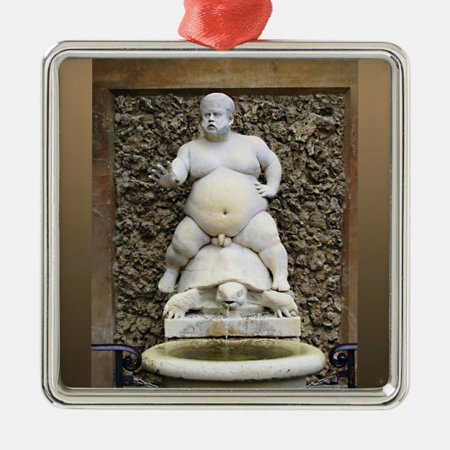 Bacchus Fountain Metal Tree Decoration (Front)