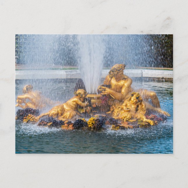 Bacchus Fountain the garden of Versailles palace Postcard (Front)