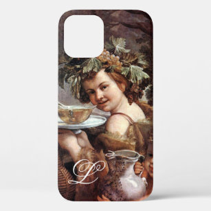 BACCHUS WITH GRAPES AND WINE MONOGRAM Case-Mate iPhone CASE