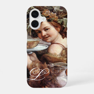 BACCHUS WITH GRAPES AND WINE MONOGRAM iPhone 16 CASE