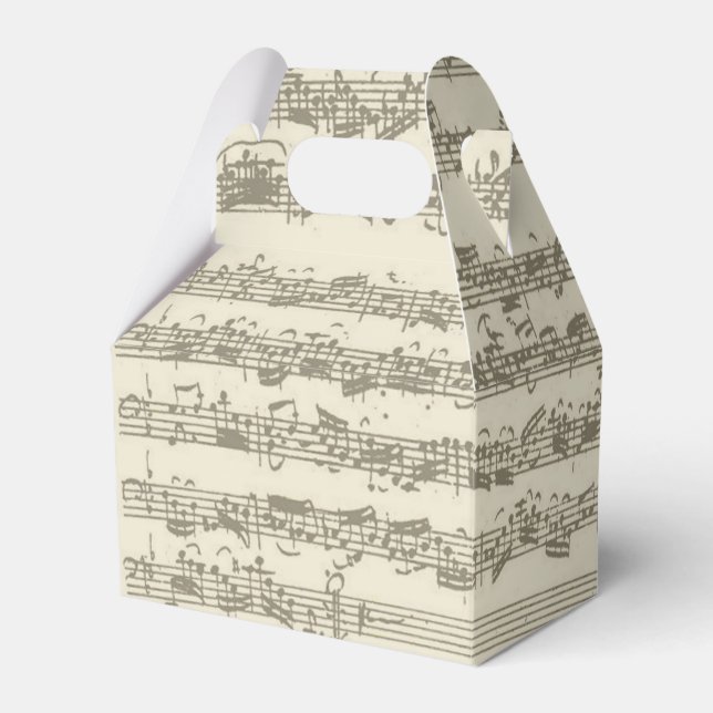 Bach 2nd Cello Suite Music Manuscript Favour Box (Front Side)