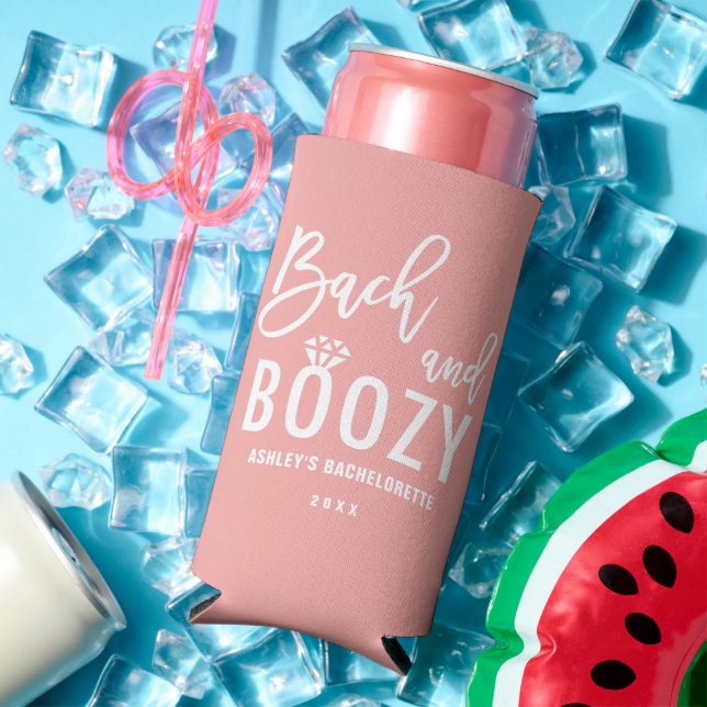 Bach and Boozy Bachelorette Bridal Party Favour Seltzer Can Cooler (In Situ Summer)