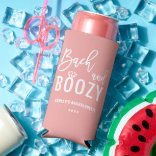 Bach and Boozy Bachelorette Bridal Party Favour Seltzer Can Cooler
