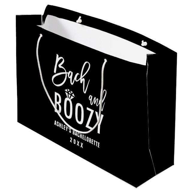 Bach and Boozy Bachelorette Party Favours Large Gift Bag (Back Angled)