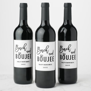 Bach and Boozy Bachelorette Party Favours Wine Label