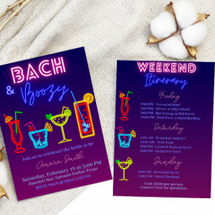 Bach and Boozy Bachelorette with Itenerary Invitation