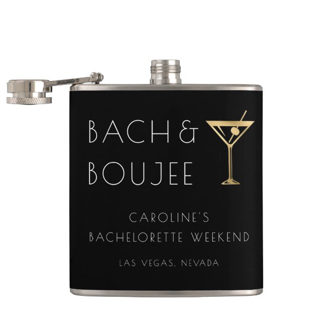 Bach and Boujee Bachelorette Party Hip Flask (Opened)