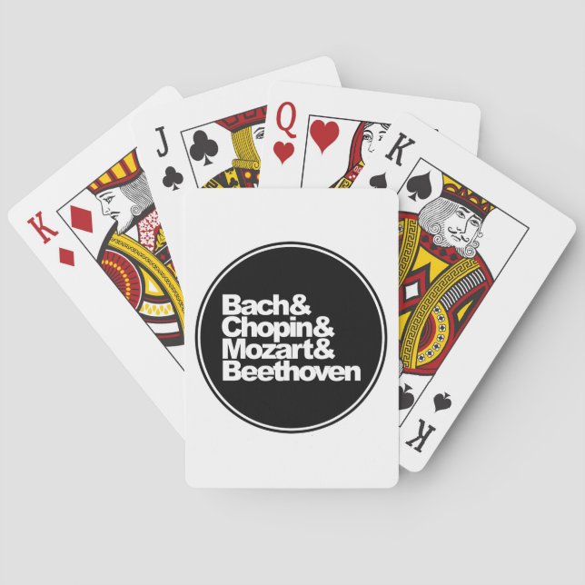 Bach and Chopin and Mozart and Beethoven Playing Cards (Back)