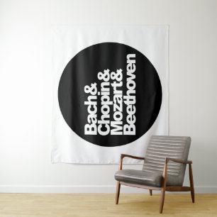Bach and Chopin and Mozart and Beethoven Tapestry