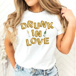 Bach & Boozy Bachelorette Drunk In Love T-Shirt<br><div class="desc">This fun invitation will be ready to send out once you customise it! A fun balloon design and champagne!</div>