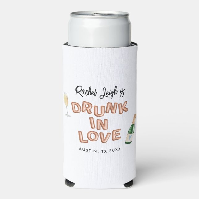 Bach & Boozy Rose Gold Bachelorette Weekend Seltzer Can Cooler (Seltzer Front)