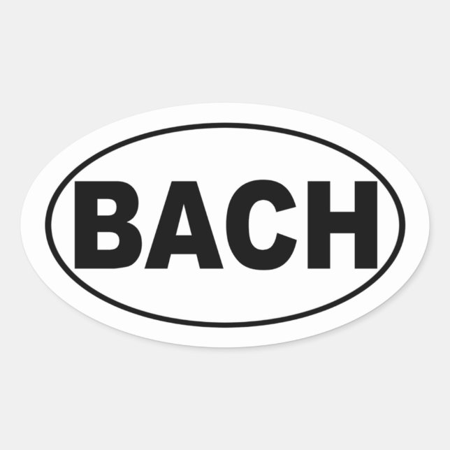 Bach Bumper Sticker (Front)