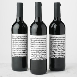Bach cello suite for dinner wine label
