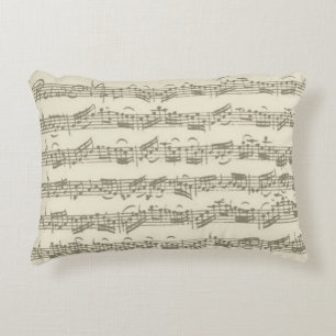Bach Cello Suite Music Manuscript Decorative Cushion
