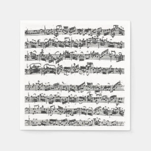 Bach Cello Suite Music Manuscript Napkin