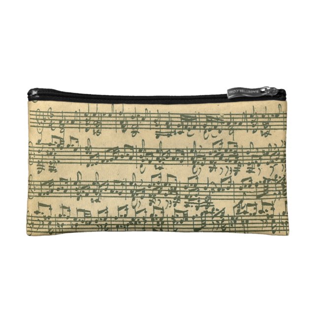 Bach Chaconne Manuscript for Solo Violin Makeup Bag (Front)