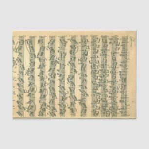 Bach Chaconne Manuscript for Violin Solo Tissue Paper