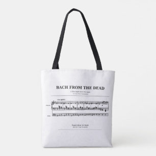 Bach from the Dead Organist Music Tote Bag