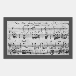 Bach Ornamentation Explanation Rectangular Sticker