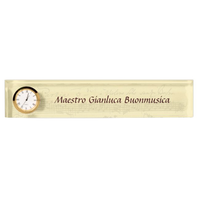 Bach Partita Manuscript Nameplate (Front)
